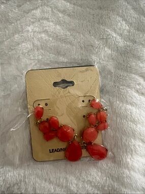 Coral Statement Drop Earrings - Women Jewelry
